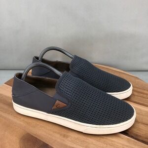 OluKai Pehuea Slip On Sneaker Casual Comfort Shoe Gray Womens Size 10 Comfort